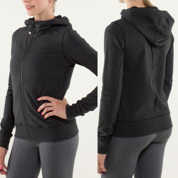lululemon athletica Jackets & Blazers - Lululemon Bliss Break Hoodie: Heathered Black